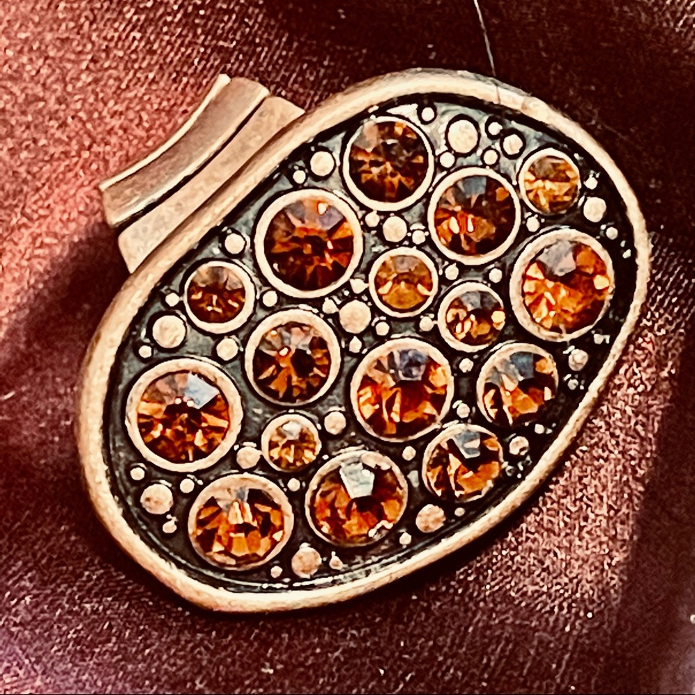 Statement Copper Tone With Rhinestones Ring NWOT